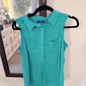 Apt. 9 Women's Turquoise Sleeveless Blouse